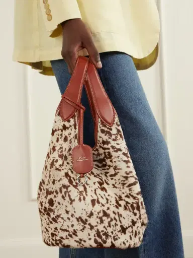 Polo Ralph Lauren Ply Medium Leather-trimmed Cow-print Calf Hair Tote | Thumbnail 2 Polo Ralph Lauren Ply Medium Leather-trimmed Cow-print Calf Hair Tote | Thumbnail 2