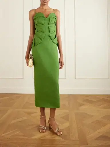 Farm Rio Monstera Leaf Linen Midi Dress | Thumbnail 2 Farm Rio Monstera Leaf Linen Midi Dress | Thumbnail 2