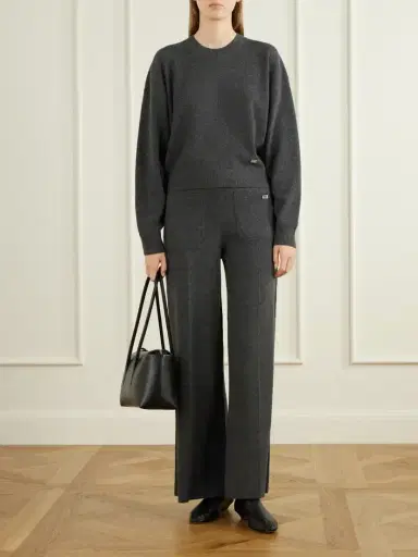 Victoria Beckham Alina Merino Wool And Cashmere-blend Flared Pants | Thumbnail 2 Victoria Beckham Alina Merino Wool And Cashmere-blend Flared Pants | Thumbnail 2