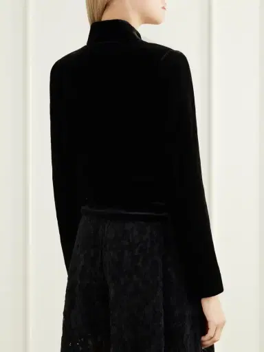 Costarellos Elvie Cropped Velvet Jacket | Thumbnail 3 Costarellos Elvie Cropped Velvet Jacket | Thumbnail 3