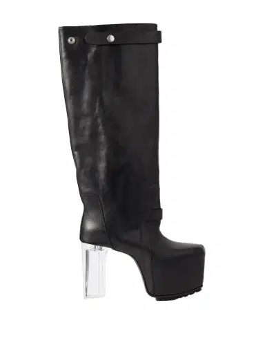 Rick Owens Naska Kiss 120 Leather Knee Boots | Thumbnail 1 Rick Owens Naska Kiss 120 Leather Knee Boots | Thumbnail 1