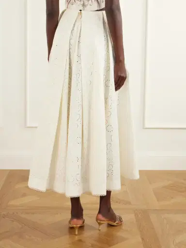 Agua by Agua Bendita Delta Playa Broderie Anglaise Cotton Midi Skirt | Thumbnail 3 Agua by Agua Bendita Delta Playa Broderie Anglaise Cotton Midi Skirt | Thumbnail 3