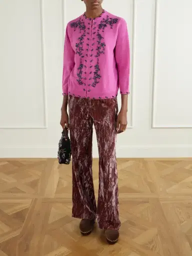 ANNA SUI Sequin-embellished Wool-blend Cardigan | Thumbnail 2 ANNA SUI Sequin-embellished Wool-blend Cardigan | Thumbnail 2