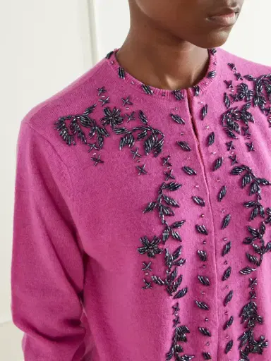 ANNA SUI Sequin-embellished Wool-blend Cardigan | Thumbnail 4 ANNA SUI Sequin-embellished Wool-blend Cardigan | Thumbnail 4