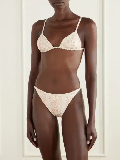Agua by Agua Bendita Palmira Playa Bead-embellished Printed Recycled-blend Bikini Briefs | Thumbnail 2 Agua by Agua Bendita Palmira Playa Bead-embellished Printed Recycled-blend Bikini Briefs | Thumbnail 2