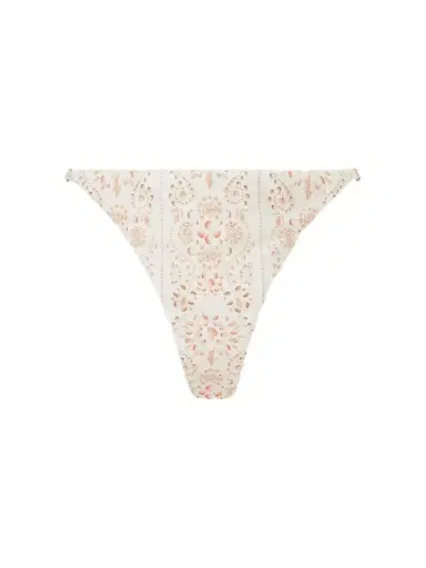 Agua by Agua Bendita Palmira Playa Bead-embellished Printed Recycled-blend Bikini Briefs | Thumbnail 1 Agua by Agua Bendita Palmira Playa Bead-embellished Printed Recycled-blend Bikini Briefs | Thumbnail 1