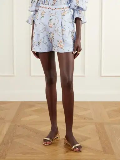Agua by Agua Bendita Maratea Navegante Printed Linen Shorts | Thumbnail 3 Agua by Agua Bendita Maratea Navegante Printed Linen Shorts | Thumbnail 3