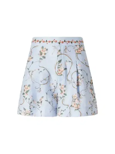 Agua by Agua Bendita Maratea Navegante Printed Linen Shorts | Thumbnail 1 Agua by Agua Bendita Maratea Navegante Printed Linen Shorts | Thumbnail 1