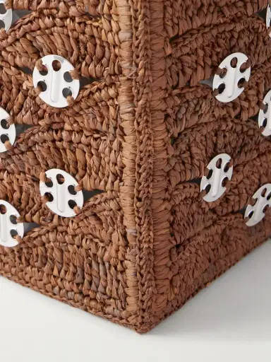 Rabanne Embellished Raffia Tote | Thumbnail 5 Rabanne Embellished Raffia Tote | Thumbnail 5