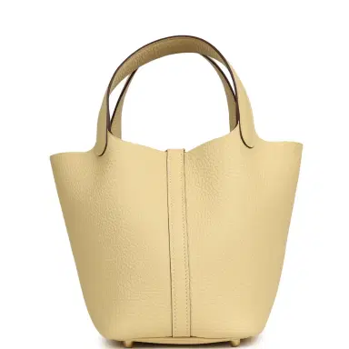 HERMÈS Hermes Picotin Lock 18 Vanille Clemence Gold Hardware | Thumbnail 4 HERMÈS Hermes Picotin Lock 18 Vanille Clemence Gold Hardware | Thumbnail 4