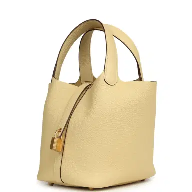 HERMÈS Hermes Picotin Lock 18 Vanille Clemence Gold Hardware | Thumbnail 5 HERMÈS Hermes Picotin Lock 18 Vanille Clemence Gold Hardware | Thumbnail 5