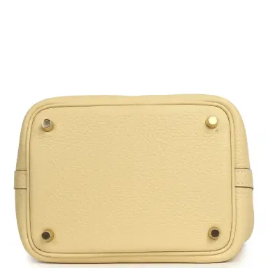 HERMÈS Hermes Picotin Lock 18 Vanille Clemence Gold Hardware | Thumbnail 6 HERMÈS Hermes Picotin Lock 18 Vanille Clemence Gold Hardware | Thumbnail 6