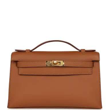 HERMÈS Hermes Special Order (HSS) Kelly Pochette Gold Swift Gold Hardware | Thumbnail 1 HERMÈS Hermes Special Order (HSS) Kelly Pochette Gold Swift Gold Hardware | Thumbnail 1
