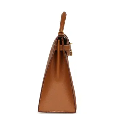HERMÈS Hermes Special Order (HSS) Kelly Sellier 40 Gold Verso Epsom Brushed Gold Hardware | Thumbnail 3 HERMÈS Hermes Special Order (HSS) Kelly Sellier 40 Gold Verso Epsom Brushed Gold Hardware | Thumbnail 3