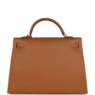 HERMÈS Hermes Special Order (HSS) Kelly Sellier 40 Gold Verso Epsom Brushed Gold Hardware | Thumbnail 4 HERMÈS Hermes Special Order (HSS) Kelly Sellier 40 Gold Verso Epsom Brushed Gold Hardware | Thumbnail 4