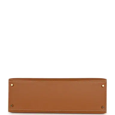 HERMÈS Hermes Special Order (HSS) Kelly Sellier 40 Gold Verso Epsom Brushed Gold Hardware | Thumbnail 6 HERMÈS Hermes Special Order (HSS) Kelly Sellier 40 Gold Verso Epsom Brushed Gold Hardware | Thumbnail 6