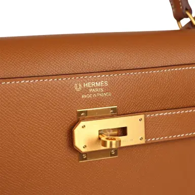 HERMÈS Hermes Special Order (HSS) Kelly Sellier 40 Gold Verso Epsom Brushed Gold Hardware | Thumbnail 7 HERMÈS Hermes Special Order (HSS) Kelly Sellier 40 Gold Verso Epsom Brushed Gold Hardware | Thumbnail 7