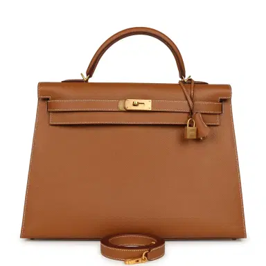 HERMÈS Hermes Special Order (HSS) Kelly Sellier 40 Gold Verso Epsom Brushed Gold Hardware | Thumbnail 1 HERMÈS Hermes Special Order (HSS) Kelly Sellier 40 Gold Verso Epsom Brushed Gold Hardware | Thumbnail 1