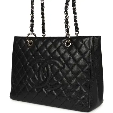 Chanel Pre-owned Chanel Grand Shopping Tote Black Caviar Silver Hardware | Thumbnail 5 Chanel Pre-owned Chanel Grand Shopping Tote Black Caviar Silver Hardware | Thumbnail 5