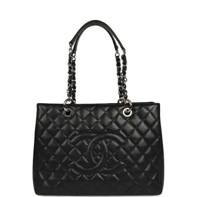 Chanel Pre-owned Chanel Grand Shopping Tote Black Caviar Silver Hardware | Thumbnail 6 Chanel Pre-owned Chanel Grand Shopping Tote Black Caviar Silver Hardware | Thumbnail 6