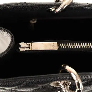 Chanel Pre-owned Chanel Grand Shopping Tote Black Caviar Silver Hardware | Thumbnail 8 Chanel Pre-owned Chanel Grand Shopping Tote Black Caviar Silver Hardware | Thumbnail 8