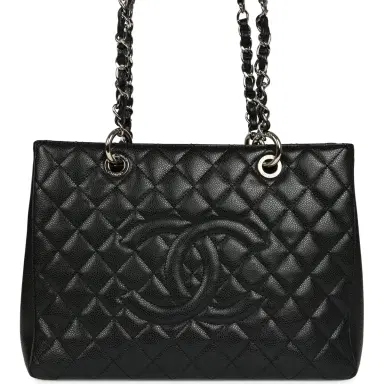 Chanel Pre-owned Chanel Grand Shopping Tote Black Caviar Silver Hardware | Thumbnail 1 Chanel Pre-owned Chanel Grand Shopping Tote Black Caviar Silver Hardware | Thumbnail 1