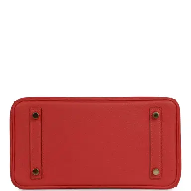 HERMÈS Pre-owned Hermes Birkin 25 Rouge Pivone Togo Gold Hardware | Thumbnail 6 HERMÈS Pre-owned Hermes Birkin 25 Rouge Pivone Togo Gold Hardware | Thumbnail 6