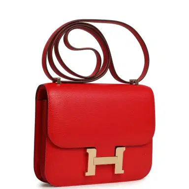 HERMÈS Pre-owned Hermes Constance 18 Rouge De Couer Chevre Mysore Permabrass Hardware | Thumbnail 2 HERMÈS Pre-owned Hermes Constance 18 Rouge De Couer Chevre Mysore Permabrass Hardware | Thumbnail 2