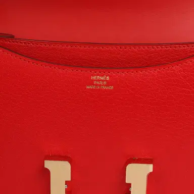 HERMÈS Pre-owned Hermes Constance 18 Rouge De Couer Chevre Mysore Permabrass Hardware | Thumbnail 7 HERMÈS Pre-owned Hermes Constance 18 Rouge De Couer Chevre Mysore Permabrass Hardware | Thumbnail 7