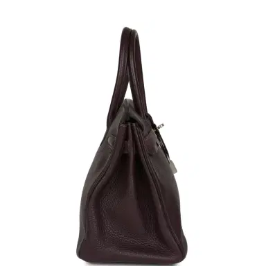 HERMÈS Pre-owned Hermes Special Order (HSS) Birkin 30 Raisin, Bleu Indigo Togo Brushed Palladium Hardware | Thumbnail 3 HERMÈS Pre-owned Hermes Special Order (HSS) Birkin 30 Raisin, Bleu Indigo Togo Brushed Palladium Hardware | Thumbnail 3