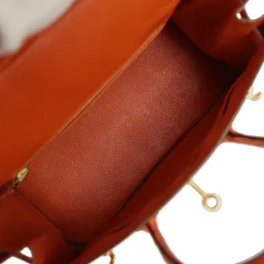 HERMÈS Vintage Hermes Birkin 25 Pain D'Epice Shiny Niloticus Crocodile Gold Hardware | Thumbnail 8 HERMÈS Vintage Hermes Birkin 25 Pain D'Epice Shiny Niloticus Crocodile Gold Hardware | Thumbnail 8