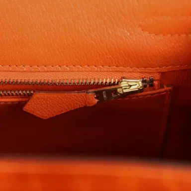 HERMÈS Vintage Hermes Birkin 25 Pain D'Epice Shiny Niloticus Crocodile Gold Hardware | Thumbnail 9 HERMÈS Vintage Hermes Birkin 25 Pain D'Epice Shiny Niloticus Crocodile Gold Hardware | Thumbnail 9