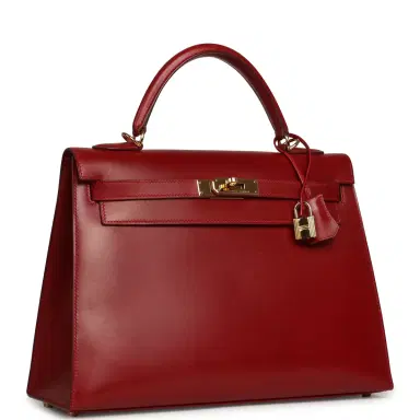 HERMÈS Vintage Hermes Kelly Sellier 32 Rouge Vif Box Gold Hardware | Thumbnail 2 HERMÈS Vintage Hermes Kelly Sellier 32 Rouge Vif Box Gold Hardware | Thumbnail 2