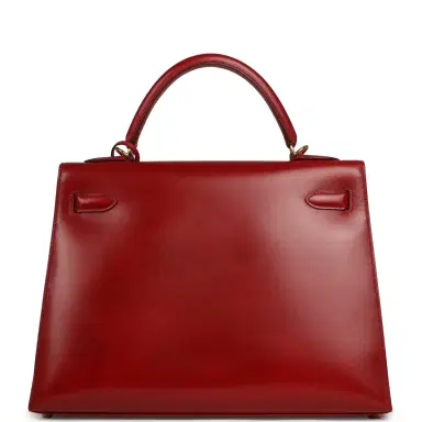 HERMÈS Vintage Hermes Kelly Sellier 32 Rouge Vif Box Gold Hardware | Thumbnail 4 HERMÈS Vintage Hermes Kelly Sellier 32 Rouge Vif Box Gold Hardware | Thumbnail 4