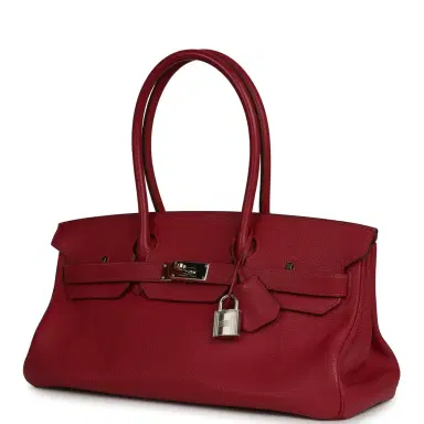 HERMÈS Vintage Hermes Shoulder Birkin 42 JPG Rubis Togo Palladium Hardware | Thumbnail 5 HERMÈS Vintage Hermes Shoulder Birkin 42 JPG Rubis Togo Palladium Hardware | Thumbnail 5