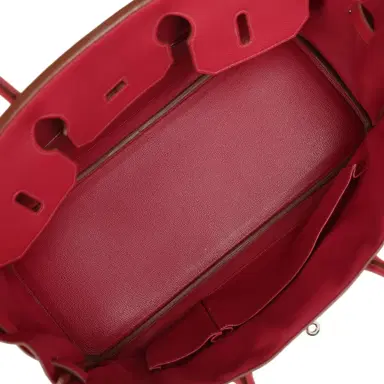 HERMÈS Vintage Hermes Shoulder Birkin 42 JPG Rubis Togo Palladium Hardware | Thumbnail 9 HERMÈS Vintage Hermes Shoulder Birkin 42 JPG Rubis Togo Palladium Hardware | Thumbnail 9