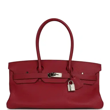 HERMÈS Vintage Hermes Shoulder Birkin 42 JPG Rubis Togo Palladium Hardware | Thumbnail 1 HERMÈS Vintage Hermes Shoulder Birkin 42 JPG Rubis Togo Palladium Hardware | Thumbnail 1