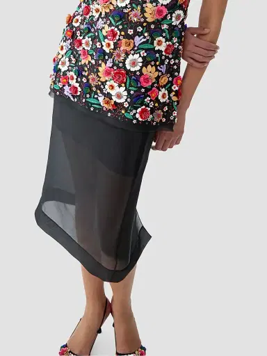 Carolina Herrera Women's Silk Semi-Sheer Skirt | Thumbnail 4 Carolina Herrera Women's Silk Semi-Sheer Skirt | Thumbnail 4
