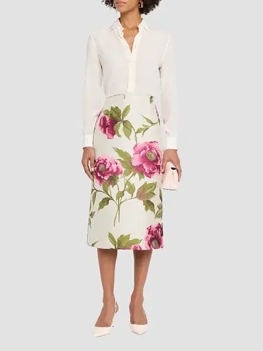 Carolina Herrera Women's Floral Pencil Midi Skirt - Multi | Thumbnail 2 Carolina Herrera Women's Floral Pencil Midi Skirt - Multi | Thumbnail 2