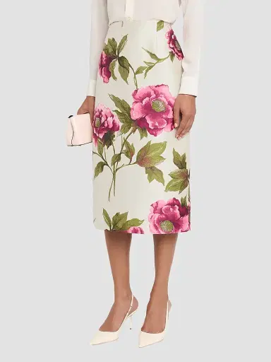 Carolina Herrera Women's Floral Pencil Midi Skirt - Multi | Thumbnail 4 Carolina Herrera Women's Floral Pencil Midi Skirt - Multi | Thumbnail 4