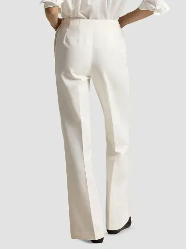 Polo Ralph Lauren Women's Beaton Cotton-Wool Lace-Up Pants - Cream | Thumbnail 3 Polo Ralph Lauren Women's Beaton Cotton-Wool Lace-Up Pants - Cream | Thumbnail 3