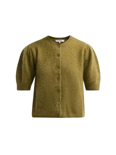 Frame Women's The Bow Cotton-Blend Crop Cardigan | Thumbnail 1 Frame Women's The Bow Cotton-Blend Crop Cardigan | Thumbnail 1