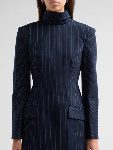Aknvas Women's Toni Pinstripe Mini Dress - Navy White | Thumbnail 5 Aknvas Women's Toni Pinstripe Mini Dress - Navy White | Thumbnail 5