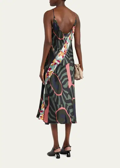 Dries Van Noten Women's Dibelle Printed A-Line Midi Dress | Thumbnail 3 Dries Van Noten Women's Dibelle Printed A-Line Midi Dress | Thumbnail 3