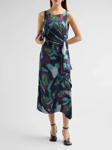 Dries Van Noten Women's Dropps Abstract-Print Sleeveless Midi Dress | Thumbnail 2 Dries Van Noten Women's Dropps Abstract-Print Sleeveless Midi Dress | Thumbnail 2