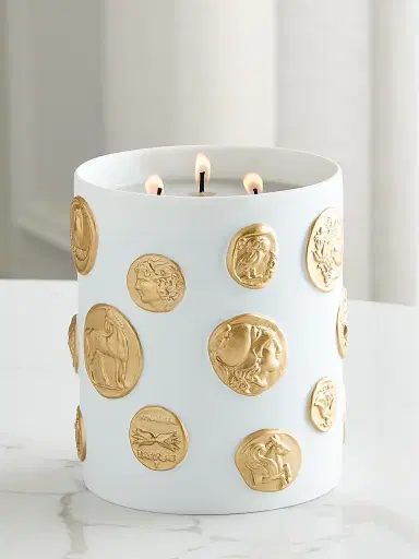 L'Objet Medaille 3-Wick Candle - White Gold | Thumbnail 2 L'Objet Medaille 3-Wick Candle - White Gold | Thumbnail 2