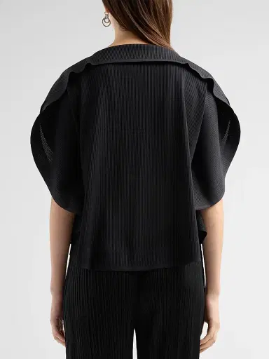 Pleats Please Issey Miyake Women's A-Poc Pleated Draped Top | Thumbnail 3 Pleats Please Issey Miyake Women's A-Poc Pleated Draped Top | Thumbnail 3