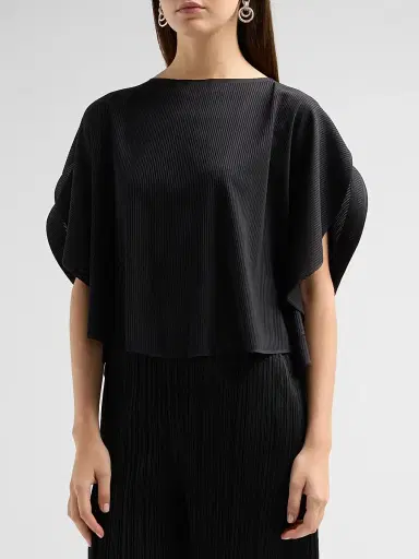 Pleats Please Issey Miyake Women's A-Poc Pleated Draped Top | Thumbnail 4 Pleats Please Issey Miyake Women's A-Poc Pleated Draped Top | Thumbnail 4
