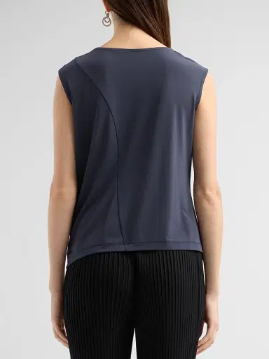 Issey Miyake Women's Jersey Draped Top - Dark Navy | Thumbnail 3 Issey Miyake Women's Jersey Draped Top - Dark Navy | Thumbnail 3