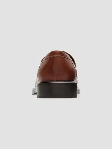 Burberry Men's Pembroke Checked Leather Loafers - Tabacco Beige | Thumbnail 2 Burberry Men's Pembroke Checked Leather Loafers - Tabacco Beige | Thumbnail 2